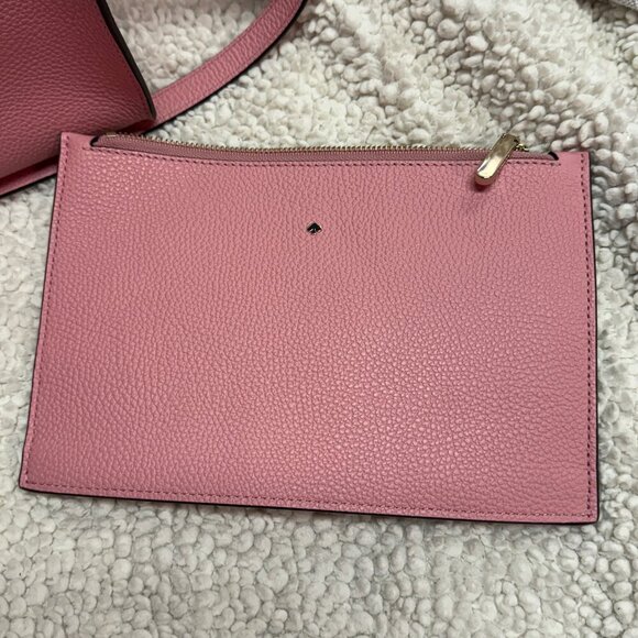 kate spade new york Pink Crossbody Satchel w/ Pouch Like New - Picture 6 of 7